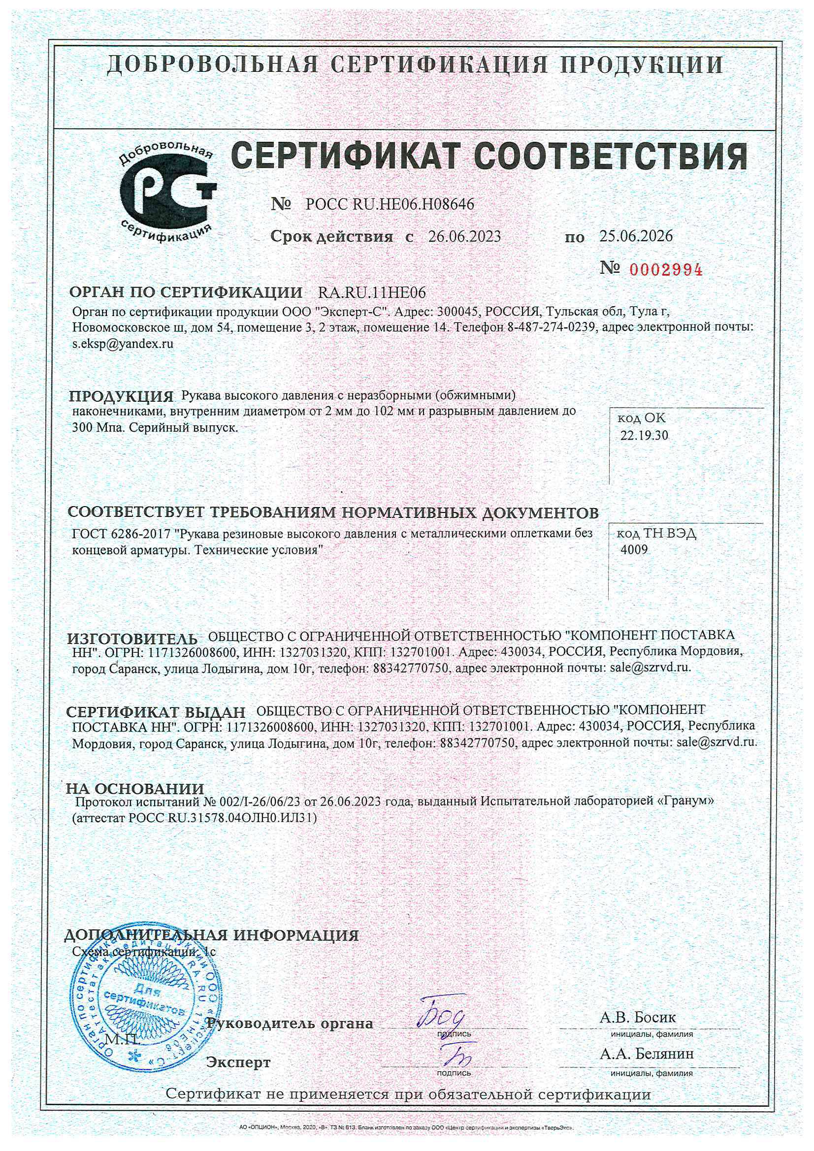 certificates